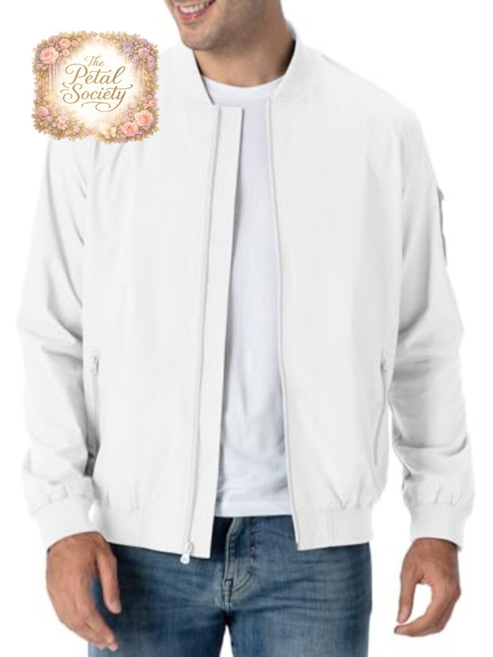 Men's Lightweight Bomber Windbreaker Full-Zip Casual Jacket